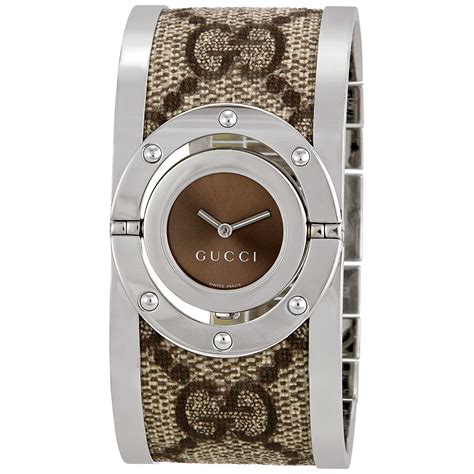 gucci black bamboo watch|gucci twirl watches for women.